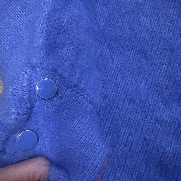 Sezane Mia cardigan size small in RARE color (lavender/periwinkle) - Picture 4 of 7